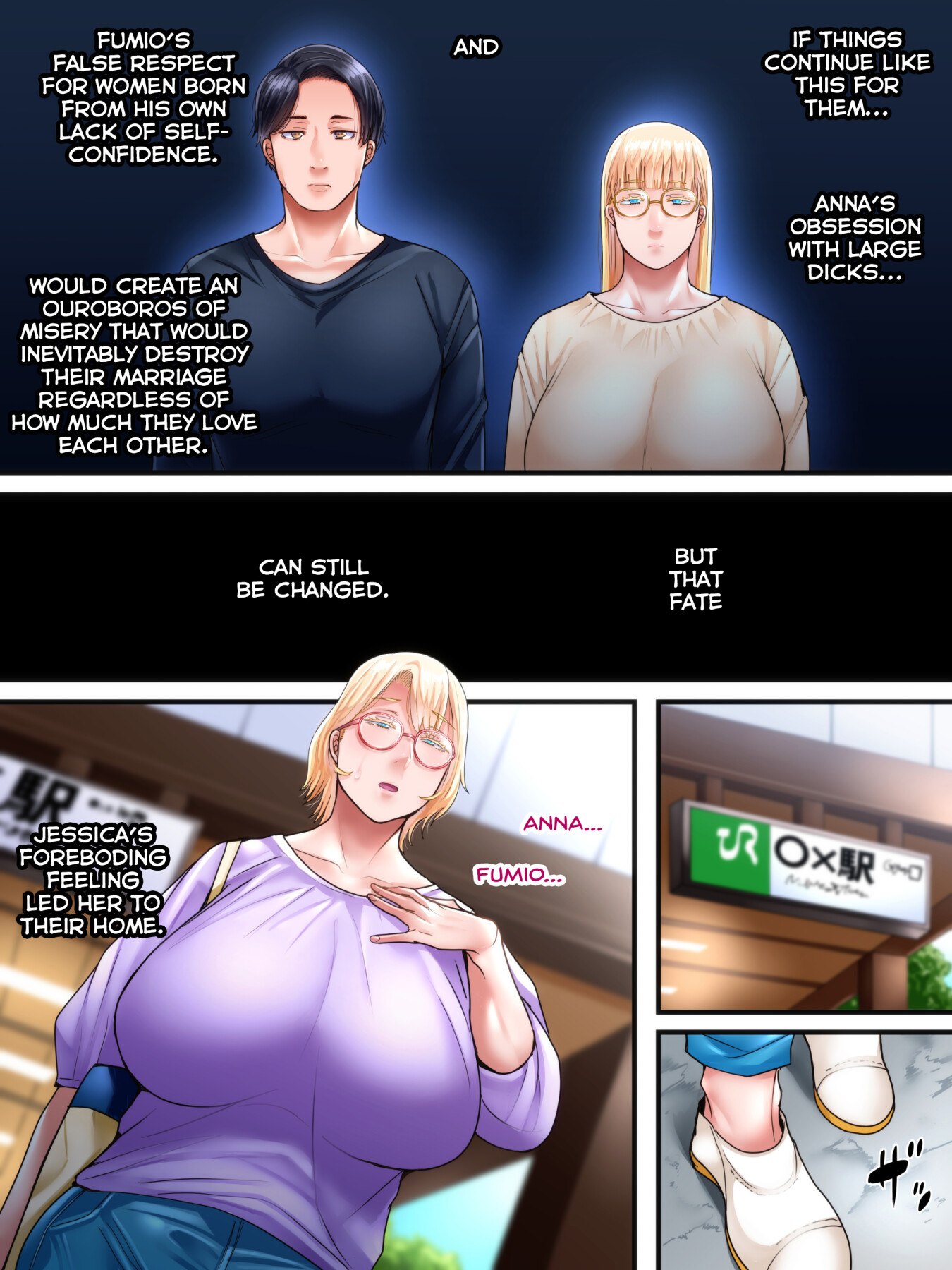 Hentai Manga Comic-My newlywed wife from overseas got down on her knees and begged me to have sex with another man --Chapter 1-92